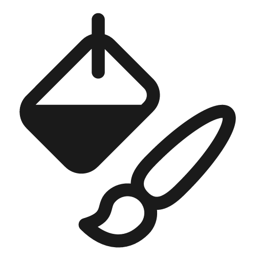Paint bucket brush 20 filled icon, filled style, from Fluent UI System Icons