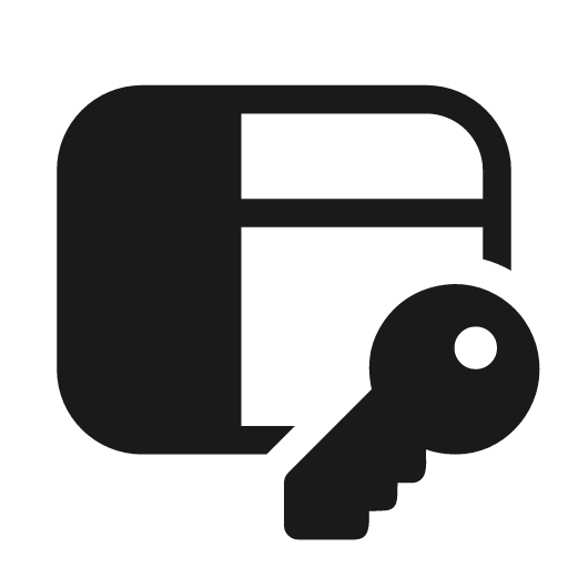 Panel left header key 20 filled icon, filled style, from Fluent UI System Icons