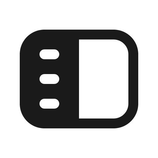 Panel left text 16 filled icon, filled style, from Fluent UI System Icons
