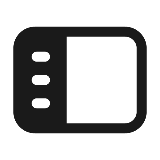 Panel left text 24 filled icon, filled style, from Fluent UI System Icons