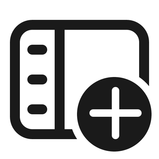 Panel left text add 32 regular icon, solid style, from Fluent UI System Icons