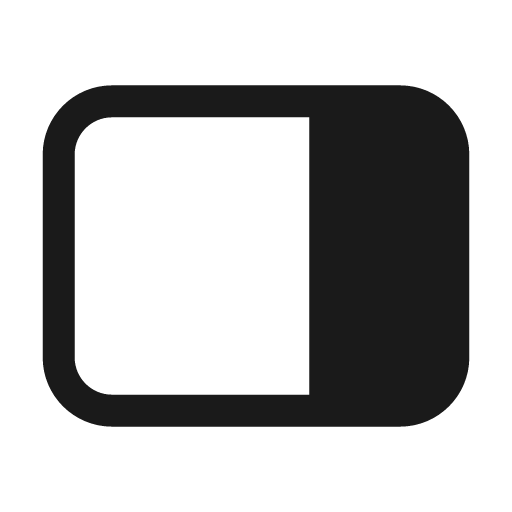 Panel right 24 filled icon, filled style, from Fluent UI System Icons