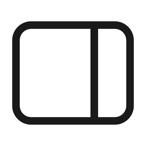 Panel right 48 regular icon, solid style, from Fluent UI System Icons