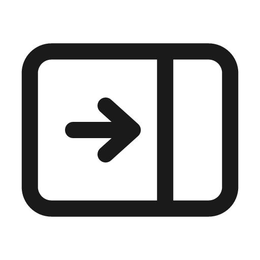 Panel right contract 24 regular icon, solid style, from Fluent UI System Icons