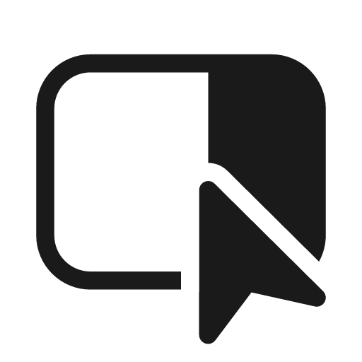 Panel right cursor 20 filled icon, filled style, from Fluent UI System Icons