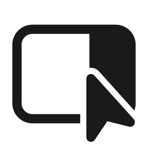 Panel right cursor 24 filled icon, filled style, from Fluent UI System Icons