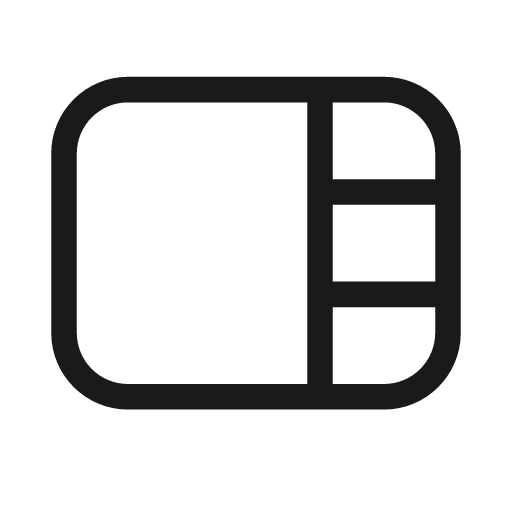 Panel right gallery 20 regular icon, solid style, from Fluent UI System Icons