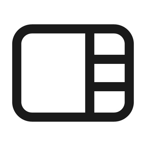 Panel right gallery 24 regular icon, solid style, from Fluent UI System Icons