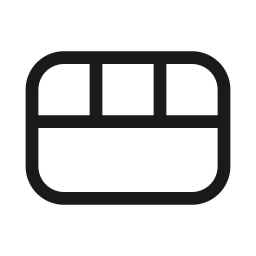 Panel top gallery 20 regular icon, solid style, from Fluent UI System Icons