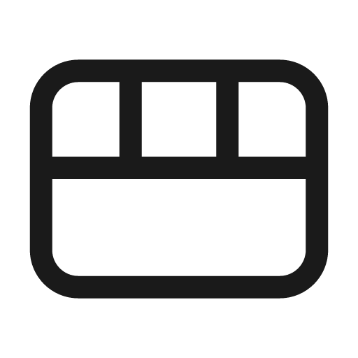 Panel top gallery 24 regular icon, solid style, from Fluent UI System Icons