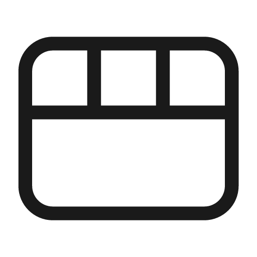 Panel top gallery 28 regular icon, solid style, from Fluent UI System Icons