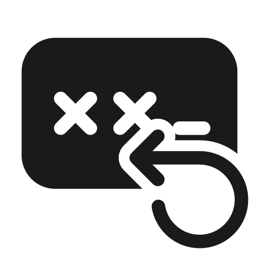 Password reset 48 filled icon, filled style, from Fluent UI System Icons