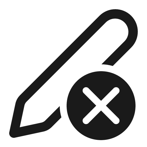 Pen dismiss 32 regular icon, solid style, from Fluent UI System Icons