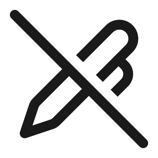 Pen off 16 regular icon, solid style, from Fluent UI System Icons