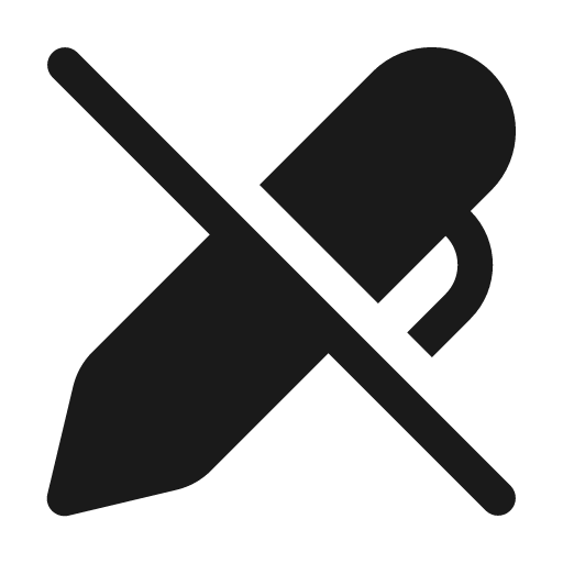 Pen off 24 filled icon, filled style, from Fluent UI System Icons