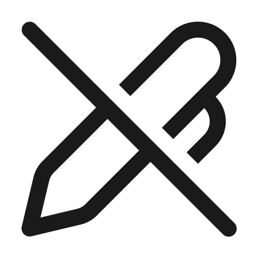 Pen off 24 regular icon, solid style, from Fluent UI System Icons
