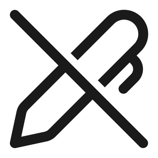 Pen off 32 regular icon, solid style, from Fluent UI System Icons