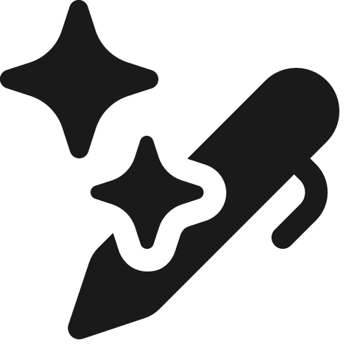 Pen sparkle 16 filled icon, filled style, from Fluent UI System Icons