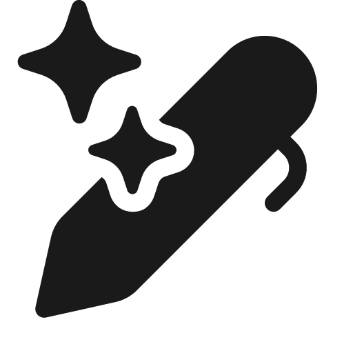 Pen sparkle 20 filled icon, filled style, from Fluent UI System Icons