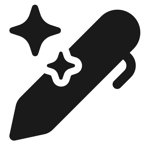 Pen sparkle 32 filled icon, filled style, from Fluent UI System Icons