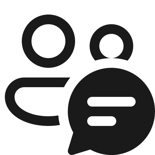 People chat 16 regular icon, solid style, from Fluent UI System Icons