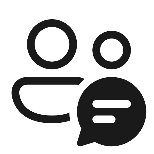 People chat 20 regular icon, solid style, from Fluent UI System Icons