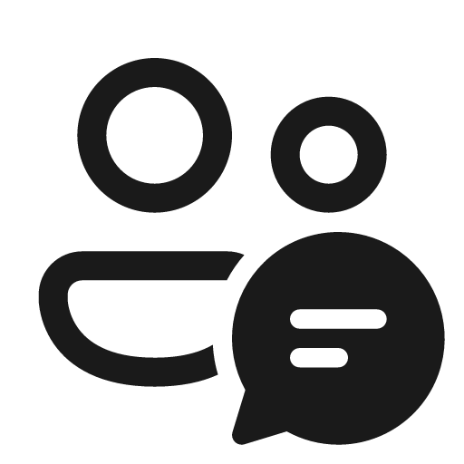 People chat 24 regular icon, solid style, from Fluent UI System Icons