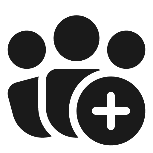 People community add 20 filled icon, filled style, from Fluent UI System Icons