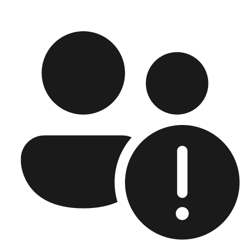 People error 24 filled icon, filled style, from Fluent UI System Icons