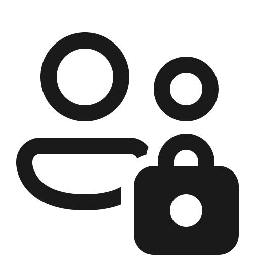 People lock 32 regular icon, solid style, from Fluent UI System Icons