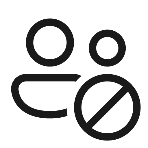 People prohibited 20 regular icon, solid style, from Fluent UI System Icons