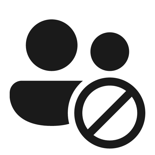People prohibited 48 filled icon, filled style, from Fluent UI System Icons