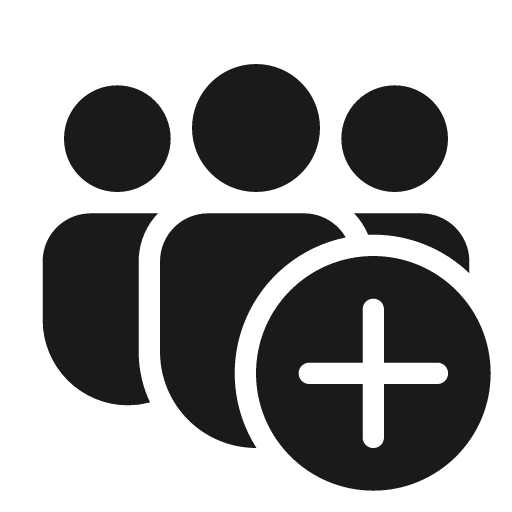 People team add 24 filled icon, filled style, from Fluent UI System Icons