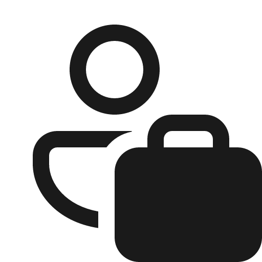 Person briefcase 16 regular icon, solid style, from Fluent UI System Icons