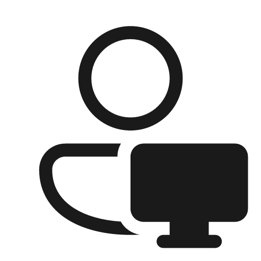 Person desktop 20 regular icon, solid style, from Fluent UI System Icons