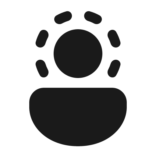 Person head hint 16 filled icon, filled style, from Fluent UI System Icons