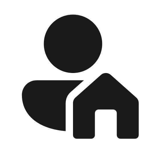 Person home 20 filled icon, filled style, from Fluent UI System Icons