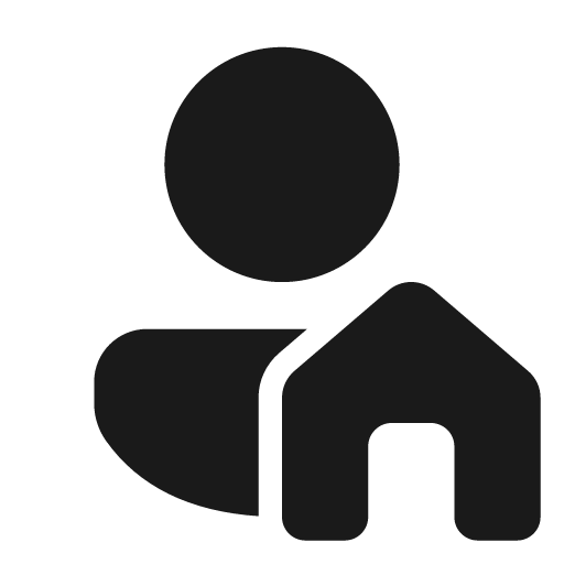Person home 24 filled icon, filled style, from Fluent UI System Icons
