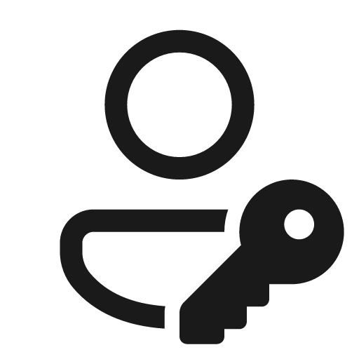 Person key 24 regular icon, solid style, from Fluent UI System Icons