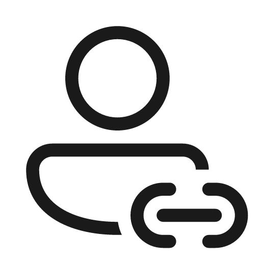 Person link 20 regular icon, solid style, from Fluent UI System Icons