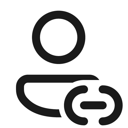Person link 24 regular icon, solid style, from Fluent UI System Icons
