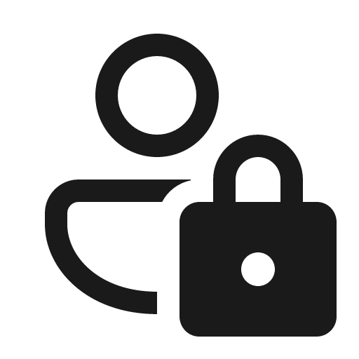 Person lock 16 regular icon, solid style, from Fluent UI System Icons