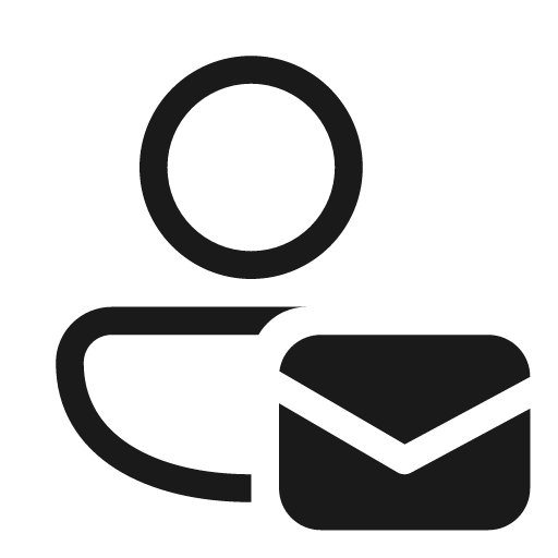 Person mail 20 regular icon, solid style, from Fluent UI System Icons