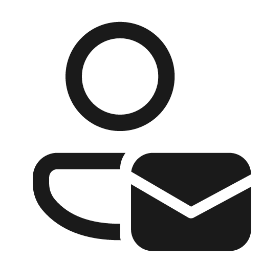 Person mail 24 regular icon, solid style, from Fluent UI System Icons