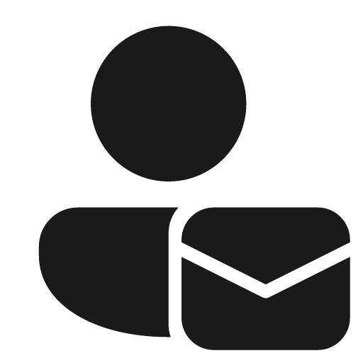 Person mail 28 filled icon, filled style, from Fluent UI System Icons