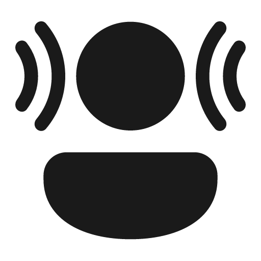 Person sound spatial 48 filled icon, filled style, from Fluent UI System Icons