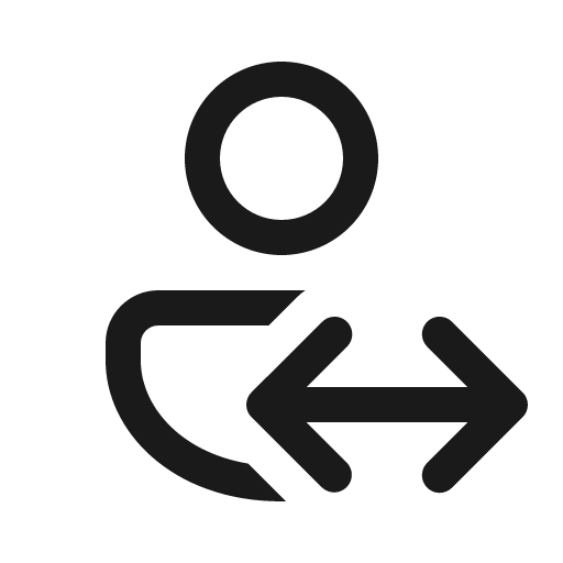 Person swap 16 regular icon, solid style, from Fluent UI System Icons