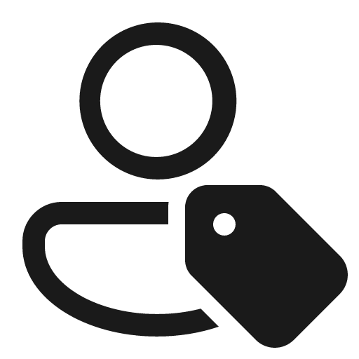 Person tag 32 regular icon, solid style, from Fluent UI System Icons