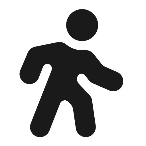 Person walking 16 filled icon, filled style, from Fluent UI System Icons