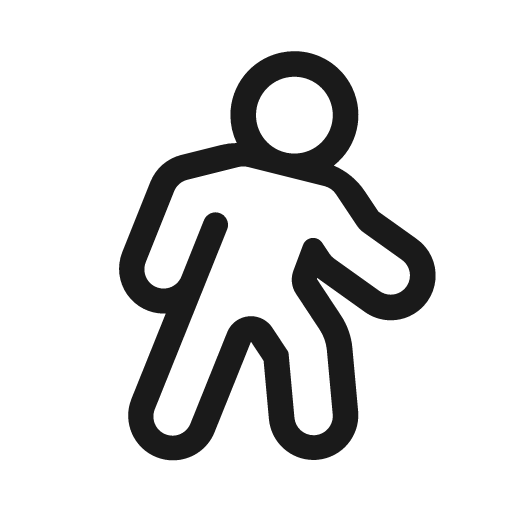 Person walking 20 regular icon, solid style, from Fluent UI System Icons